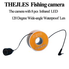 물고기 측정기에 대한 단일 낚시 카메라 DC 9V 15m/20m 케이블 8 pcs IR 적외선 램프 수 중 카메라