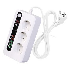 전원 스트립 서지 보호기 3 EU 플러그 콘센트 USB 5 포트가있는 전기 소켓 충전기 어댑터 독 5V 3.4A 2m 연장 코드|전기소켓|, Universal hole black, 1개, 러시아