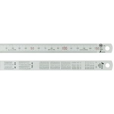 SHINWA 신와 철직자 무광 스틸자 철자 150mm 15cm, 1개