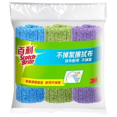 3M Scotch-Brite 百利 不掉絮擦拭布 30*30cm 3條, 1包