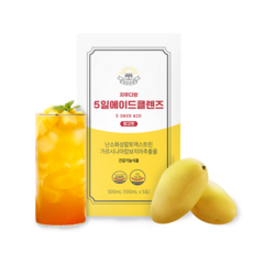 자유다방 탄수화물차단 5일에이드클렌즈 망고맛 100ml*5입 + 섭취 가이드북, 1box, 100ml*5팩