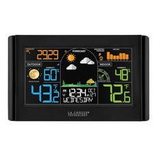 라크로스 테크놀로지 308-27937-INT 무선 컬러 기상 스테이션보너스 디스플레이 블랙, Weather Station, 1개