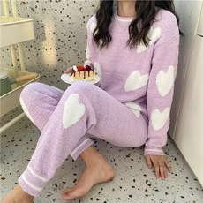 젤라또 잠옷 빅하트 수면잠옷 파자마 겨울잠옷 홈웨어 긴팔 상하세트 극세사