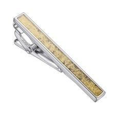 RunootPR 실버 타이 클립 남성용 심플한 5.8cm(2.3인치) 바 비즈니스 웨딩 수트 주얼리 선물