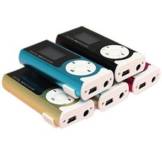 HIFI 플레이어 최신 MP3 음악재생 MINI USB 클립 플레이어 MP3 플레이어 LCD sn 16GB 미니 SD TF 카드, 란 색상