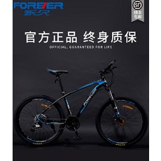 스타일 26인치 펫바이크 MTB 자전거 알루미늄 에어로휠 입문, 단품mm, 블루 (27단 26인치 알루미늄합금)