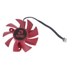AMDRX570 580 VGA FAN 75mm/2.95in 1PC 4PIN 12V 0.5A 냉각 팬 FD8015U12S 그래픽 카드 냉각 팬 오리지널 레드, 한개옵션0