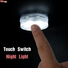 2X Led 터치 라이트 휴대용 야간 독서 천장 조명 글러브 박스 램프 Footwell 트렁크 전구 자동차 인테리어 라이트 옷장 주방, 한개옵션0, 2개