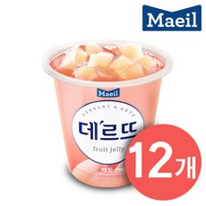 매일 데르뜨 백도젤리 130gX12개/복숭아/통조림/푸딩/과일/디저트/간식, 130g, 12개