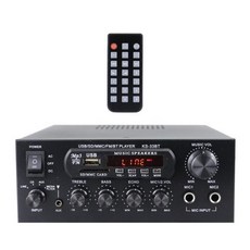 스테레오 하이파이 디지털 앰프 2 마이크 입력 2CH 메모리 카드 Compatible5.0 자동차 스피커용, 1) KS-33BT EU plug