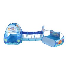 IMBABY Foldable 3 In 1 Playpen For Children 휴대용 키드 Tipi 텐트 크롤링 터널 베이비 드라이 오션 볼, 03 Underwater World_02 러시아