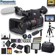 Panasonic AG-CX350 4K Camcorder (AG-CX350) WPadded Case 128 GB Memory Card Heavy Duty Tripod Len, One Color_One Size, 상세 설명 참조0, 상세 설명 참조0