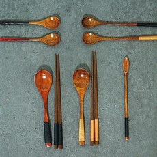 메이앤홈 고급 옻칠 수저 젓가락 세트, 1개, 스트링옻칠롱티스푼(브라운)