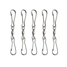 NMT 5pcs 초대형 부드러운 회전 듀얼 클립 회전 바람 스피너 행거 나선형 꼬리 트위스터 바람 양말 회전 windsocks 및 모든 연 - P0420077HTJLSM6, 기본
