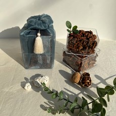 [우체국택배] 한결맛담 올바른 호두 강정 보자기 300g 블루 정과 명절 추석 설날 거래처 답례품 선물세트, 2개, 150g