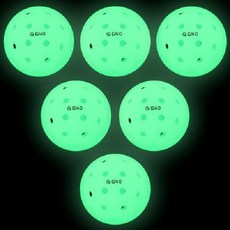 A11N 야광 스쿼시볼 피클볼 초경량 스포츠, 6팩, 녹색만