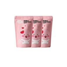 카카오프렌즈 세이프프렌즈 버블 핸드워시 리틀어피치 리필, 400ml, 3개