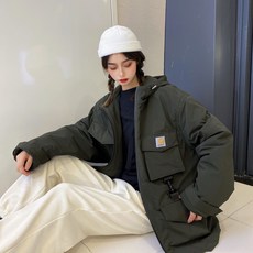칼하트 WIP Carhartt 툴링 빅 포켓 다운 패딩 재킷 코트 두꺼운 코트