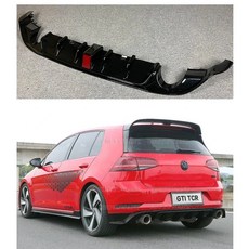  폭스바겐 골프 75 GTI MK75 GTI TCR 자동차 리어 범퍼 디퓨저 리어 사이드 스플리터 스포일러 립 MK75 골프 75 스탠다드 