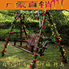 원목 야외 정원 흔들의자 그네의자 방부실목 그네 2인 어린이 리프트 실내외 발코니 가든, 01 그네(작은사이즈는 꽃이 들어있지 않음)