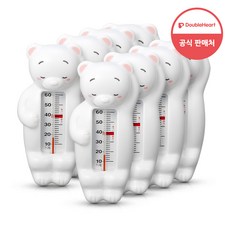 더블하트 신생아 탕온계 아기 욕조 물온도계(북극곰), 8개