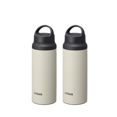 [타이거]수퍼클린플러스 액티브 보온보냉병 600ml MCZ-S060 2P 세트, 울프 화이트(WZ) 2개