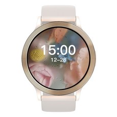 와피크 블루투스 통화가능 스마트워치 S5 1.39인치 대화면 한글판 22mm, 골드