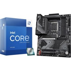 MICRO CENTER CPU 마더보드 콤보 Intel Core i713700K 13세대 16코어 LGA 1700 데스크톱 프로세서 최대 5.4GHz 번들GIGAB 포함YTEZ, Intel Core i7-13700K+Z790 Gami - 인텔i713700k