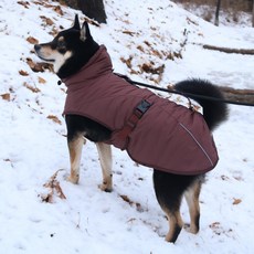 모즈펫 강아지 패딩 겨울옷 방한복, 버건디