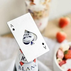 포커 카드 맥주 병따개 스테 스페이드 주방 가제트 모형, 2. silver, 1개