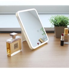 LED 조명 메이크업 화장거울 탁상거울, 블랙