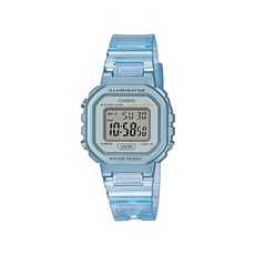 Casio Illuminator 알람 크로노그래프 클리어 블루 디지털 시계 LA-20WHS-2A 투명 블루 모던.
