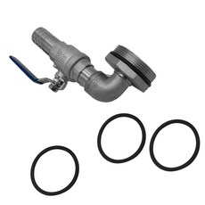 JC 실버 304 스테인레스 스틸 드럼 수도꼭지 2 In 자동 폐쇄 DN50 25.5mm 콘센트, 1개