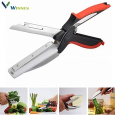 Winnes 주방 가위 식품 헬기 식품 가위 2 1 부엌 칼 및 고기 야채 파쇄기 주방 도구 이사회 가위 스테인레, 상세페이지참조