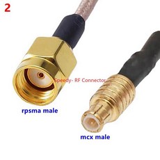 RG316 SMA MCX 수 암 커넥터 RPSMA 직각 크림프 점퍼 연장 케이블 저손실 RF 빠른, 1개