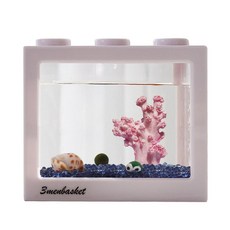 세남자바스켓 언더더씨 국산 마리모 DIY 세트 키우기-마리모(소), 핑크산호+파란자갈100g, 1개