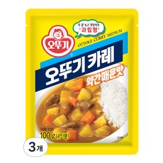 오뚜기 카레 과립형 약간매운맛, 100g, 3개 3개, 100g