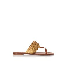 [TORY BURCH] 여성 샌들 탠 가죽 파토즈 코인 ty430219-015
