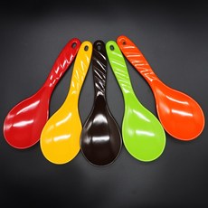 공판다 주방도구 멜라민 주걱 볶음 요리 스푼 스패츌라 밥주걱, 녹색, 대 22cm X 7.5cm, 1개