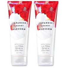 [2개 묶음] Bath Body Works Japanese Cherry Blossom Body Cream 배스앤바디워크 재패니즈체리 바디크림 8oz, 2개