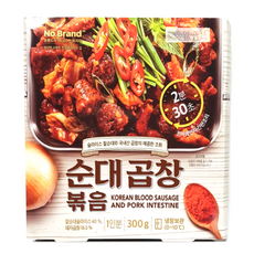 노브랜드 순대곱창 볶음 2인분 600g (300g x 2개) (야식 캠핑 차박 술안주) [아이스박스 무료배송]