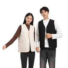 패딩조끼 고퀄리티 솜 남성 여성 이너 패딩 방한 보온