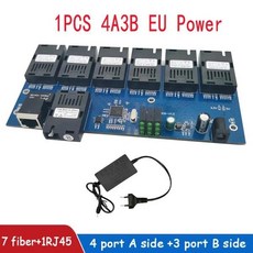 고속 이더넷 스위치 컨버터 단일 모드 1 RJ45 7 SC 광섬유 포트 M 7F1E 20km, 02 파란