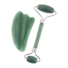 ZLD 천연 비취 얼굴 마사지 Guasha 마사지 기계 Gua Sha 보드 키트 물리 치료, 모델명3
