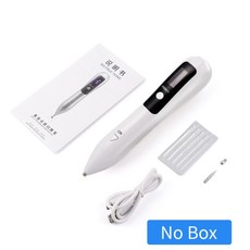 9 레벨 스킨 바디 스팟 사마귀 태그 문신 제거 펜 블랙 모공 다크 스팟 리무버 바늘 리무버 포인트 펜 페이셜 스킨 케어 도구, 화이트-NOBOX
