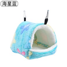 작은 20cm 다채로운 벌새 앵무새 주택 87 A 그림 20cm 전원 겨울용, 24 코럴울 귀걸이-불가사리블루[13x13x10cm], 1개
