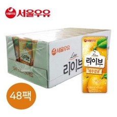서울우유 리이브 제주감귤 주스, 190ml, 48개