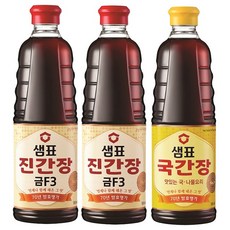 샘표 진간장 3입 세트 금F3 930ml x 2p + 국간장 930ml, 2종, 1세트