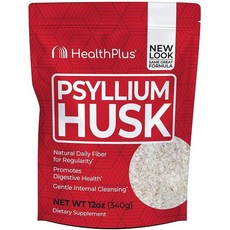Dietary Fibers Health Plus Psyllium Husk - 체중 관리 - 디톡스 내추럴 데일리 섬유(12온스 48인분), 1set, 상세참조