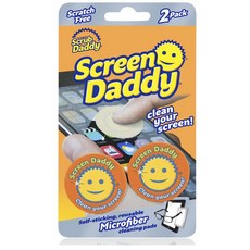 스크럽대디 스크린대디 오리지날 휴대폰 테블릿 극세사 액정크리너 2입 Scrub Daddy Screen Cleaning Microfiber Cloth Pads, 1팩